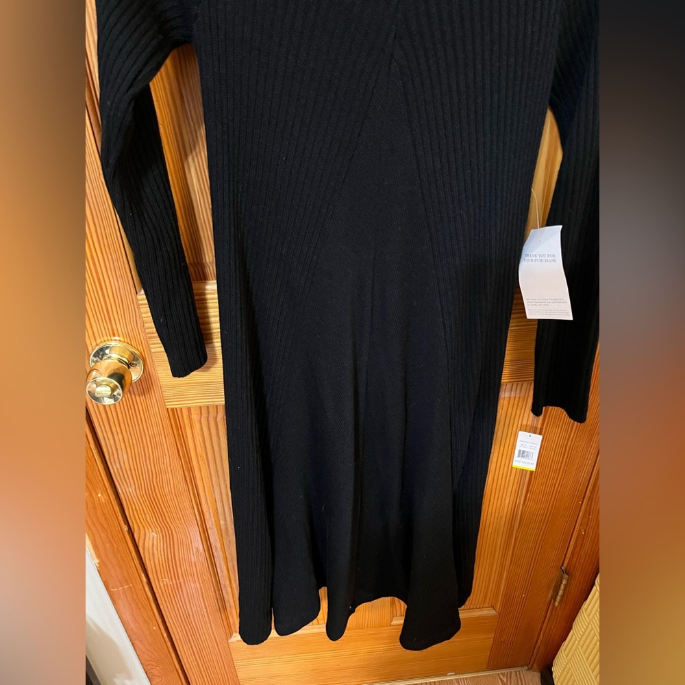 Amanda Charles Black Turtle Neck Sweater Dress NWT - Picture 7 of 8